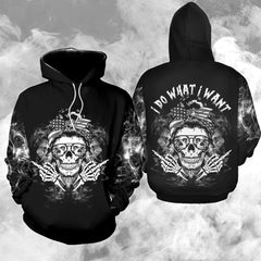 I Do What I Want Funny Hoodie For Women - Wonder Skull