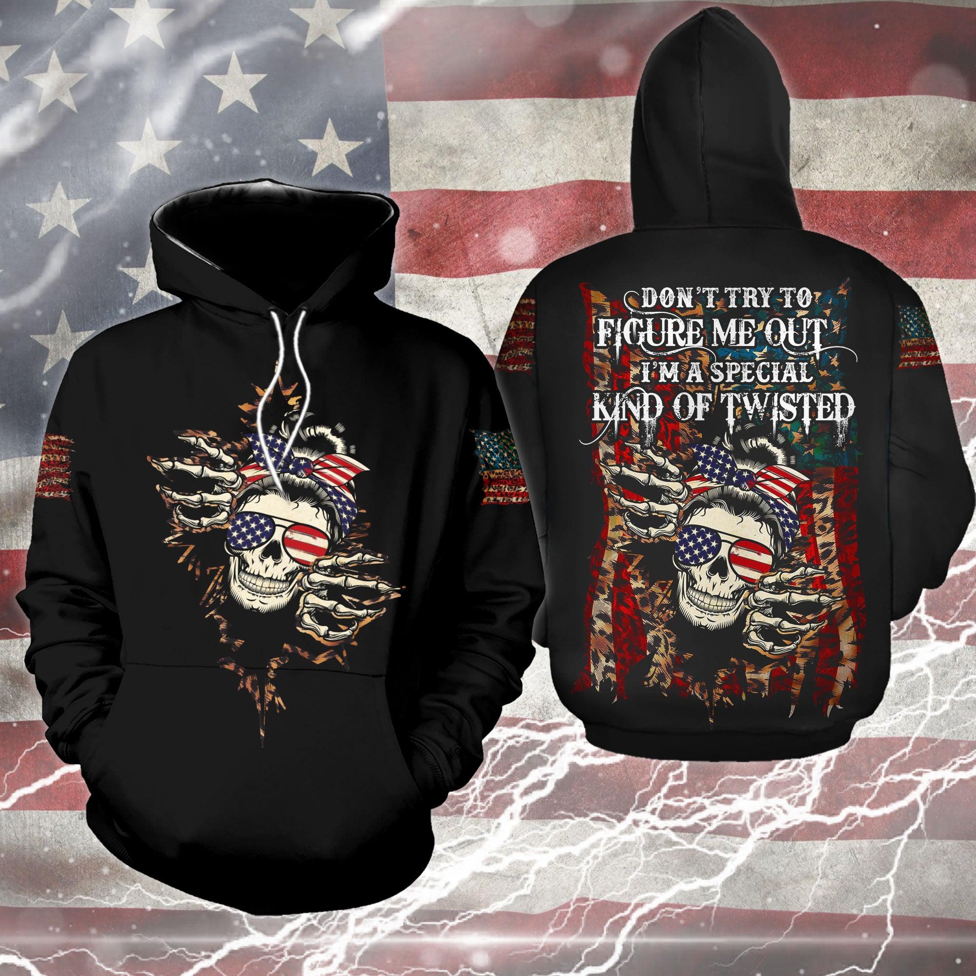 Don't Try To Figure Me Out Funny Hoodie For Women - Wonder Skull