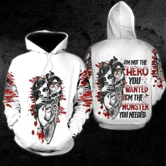 I'm Not The Hero You Wanted Funny Hoodie For Women - Wonder Skull
