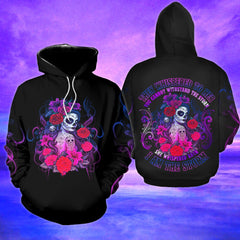 Sugar Skull They Whispered To Her Funny Hoodie For Women - Wonder Skull
