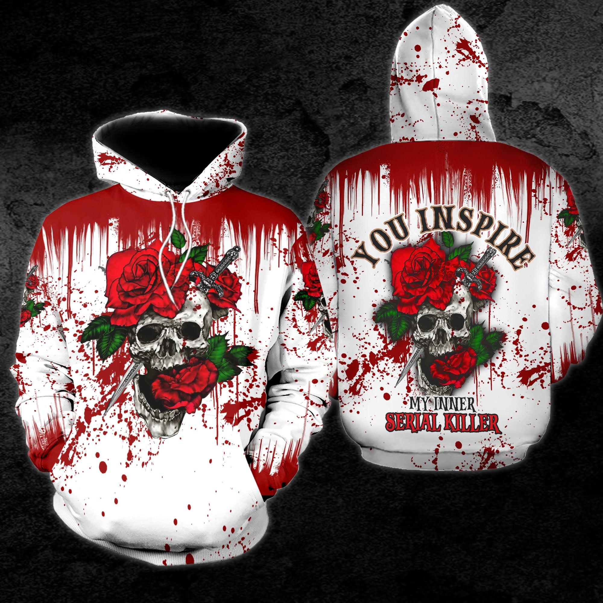 You Inspire My Inner Serial Killer Funny Hoodie For Women - Wonder Skull