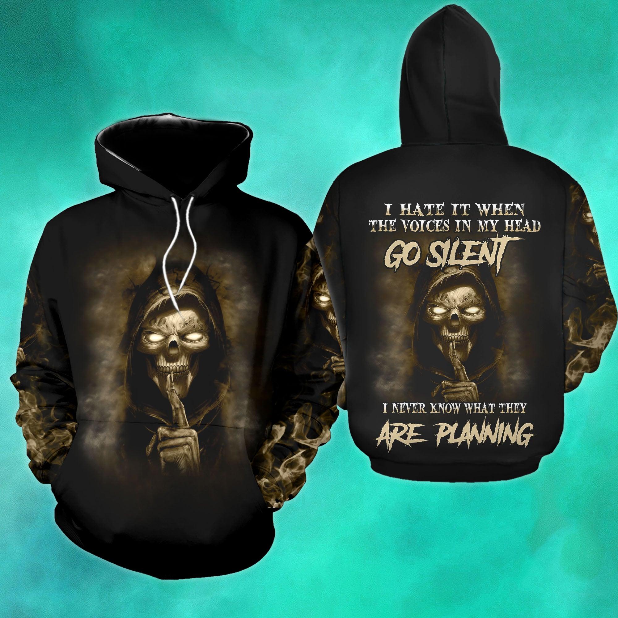 I Hate It When The Voice In My Head Funny Hoodie For Women - Wonder Skull