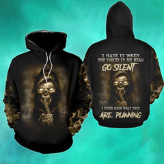 I Hate It When The Voice In My Head Funny Hoodie For Women - Wonder Skull