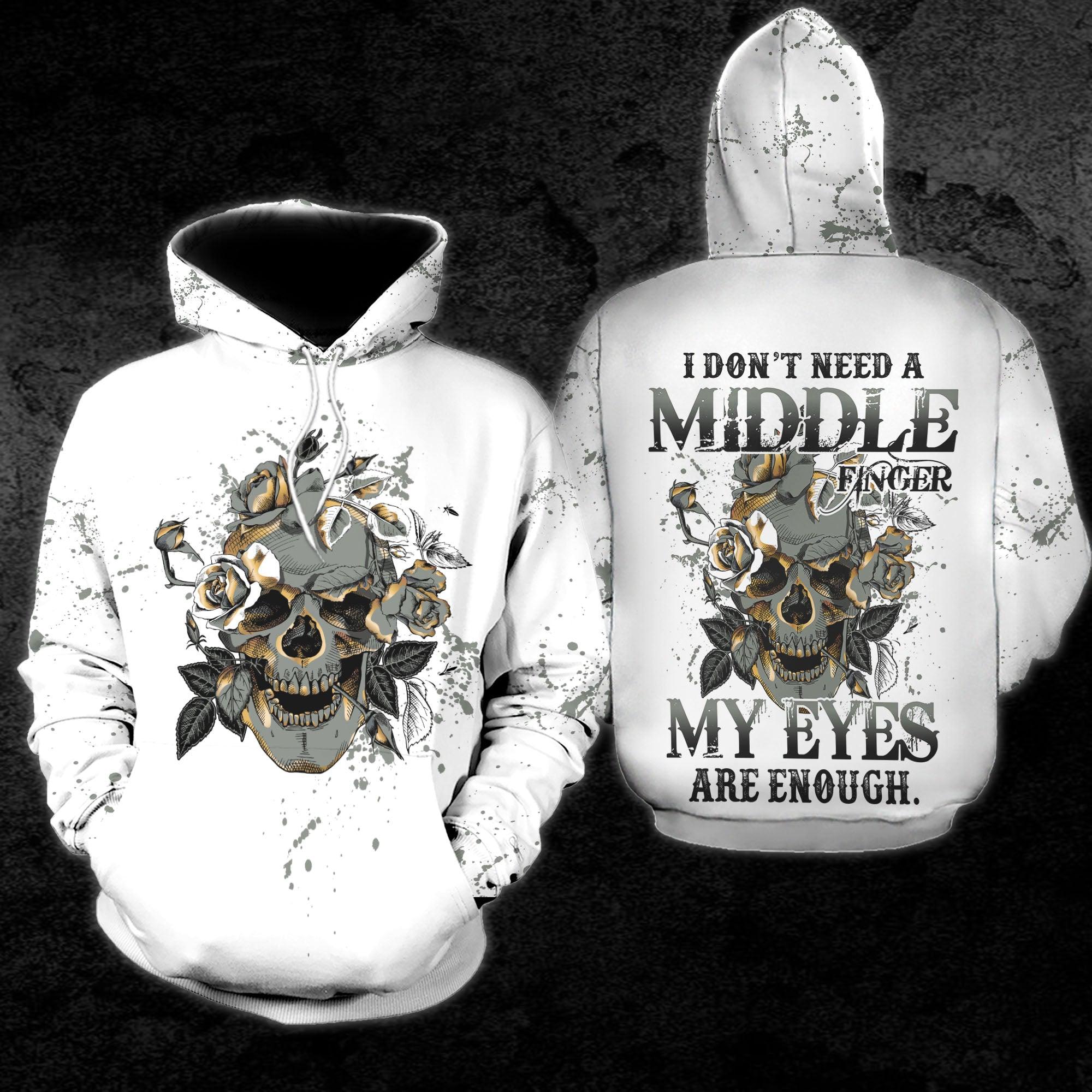 I Don't Need A Middle Finger Funny Hoodie For Women - Wonder Skull