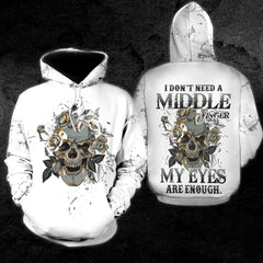 I Don't Need A Middle Finger Funny Hoodie For Women - Wonder Skull