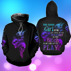 The Good Girl In Me Funny Hoodie For Women - Wonder Skull