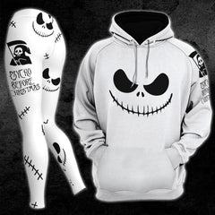 Nightmare Black & White Christmas Combo Hoodie and Leggings - Wonder Skull