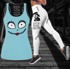 Funny Blue NMR Christmas Combo Tanktop & Leggings - Wonder Skull
