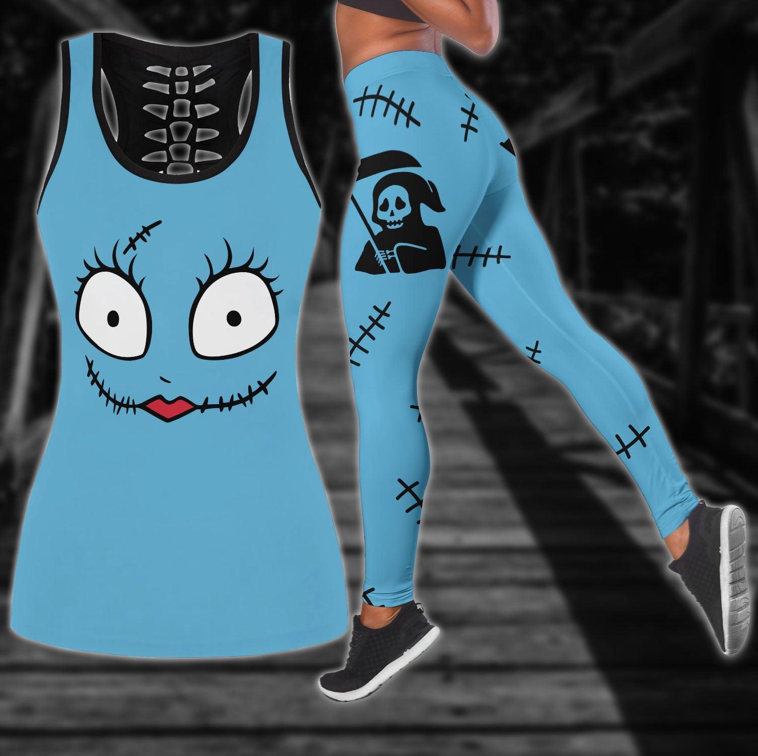 Funny NMR Christmas Set Combo Tanktop & Leggings - Wonder Skull