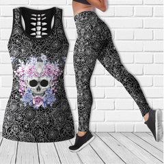 Skull Rose Combo Tanktop & Leggings Yoga - Wonder Skull