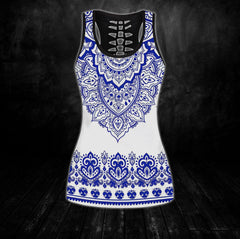 White Mandala Skull Tanktop and Leggings - Wonder Skull