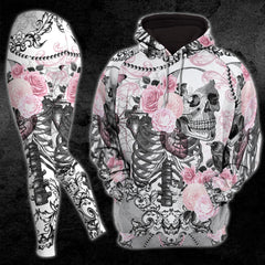 Christmas Skeleton Rose Combo Hoodie and Leggings - Wonder Skull