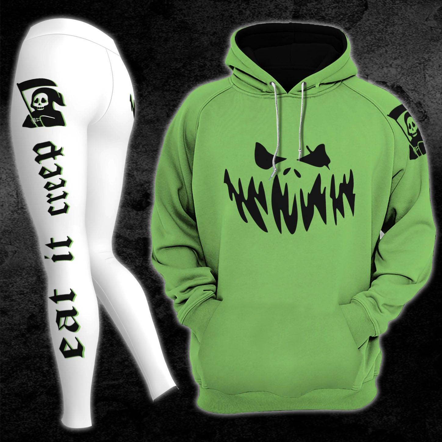 Eat It Creep Green Combo Hoodie and Leggings - Wonder Skull