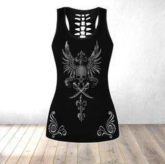 Goth Wing Skull Tanktop and Leggings - Wonder Skull