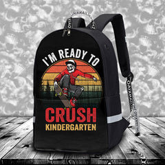 Skull Skateboard Pattern Backpack For Back To School - Wonder Skull