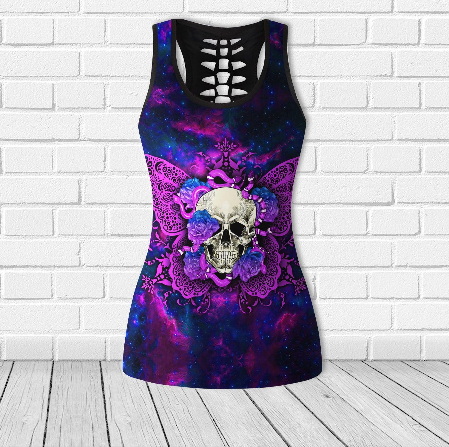 Cool Butterfly Skull Combo Tanktop & Leggings - Wonder Skull