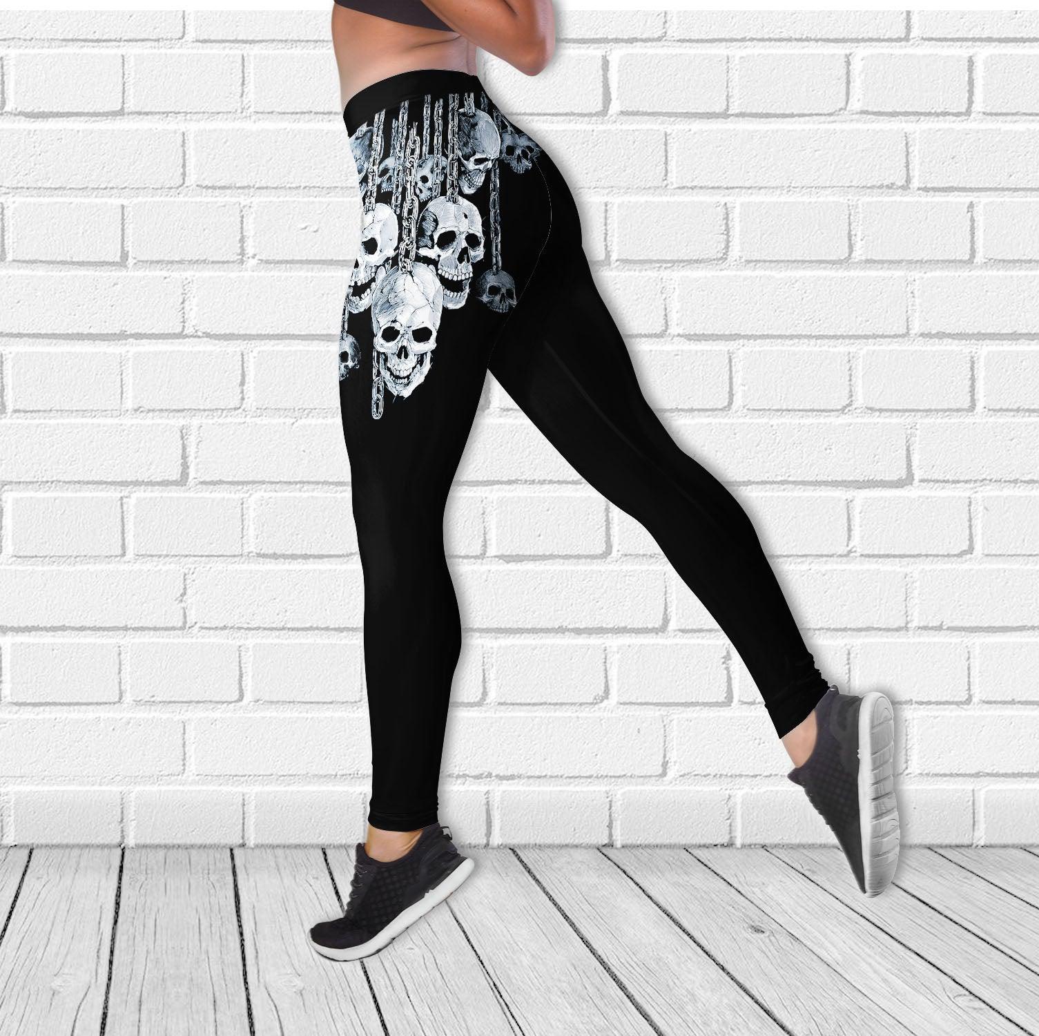 Gothic Chain Skull Combo Tanktop & Leggings - Wonder Skull