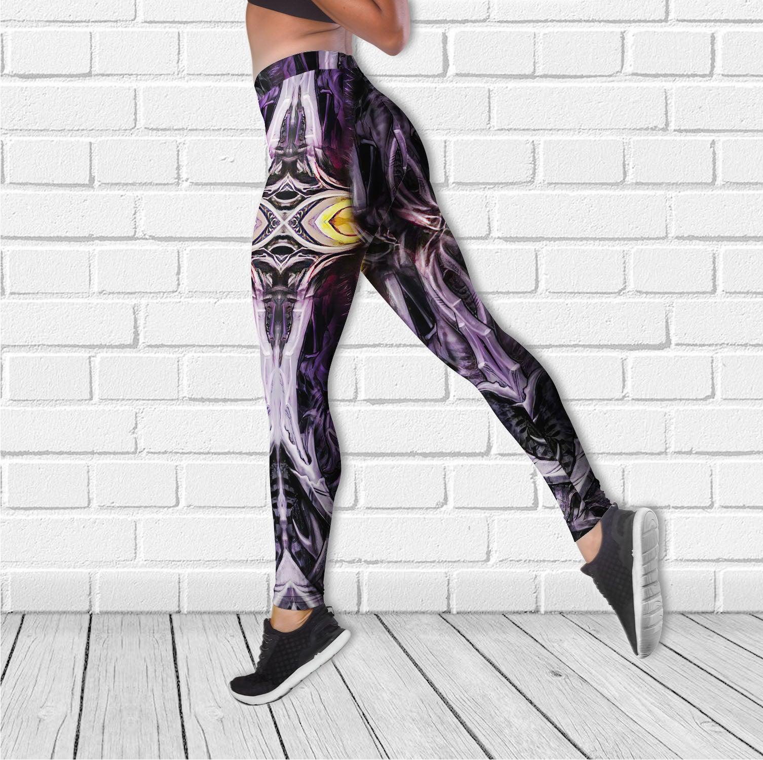 Skull Crack Purple Cool Combo Tanktop & Leggings Yoga - Wonder Skull