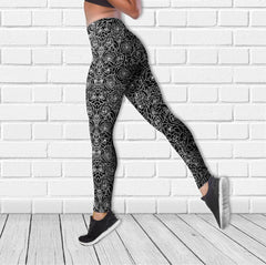 Skull Rose Combo Tanktop & Leggings Yoga - Wonder Skull