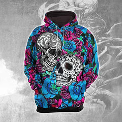 Mandala Gothic Sugar Skull Rose Combo Hoodie and Leggings - Wonder Skull