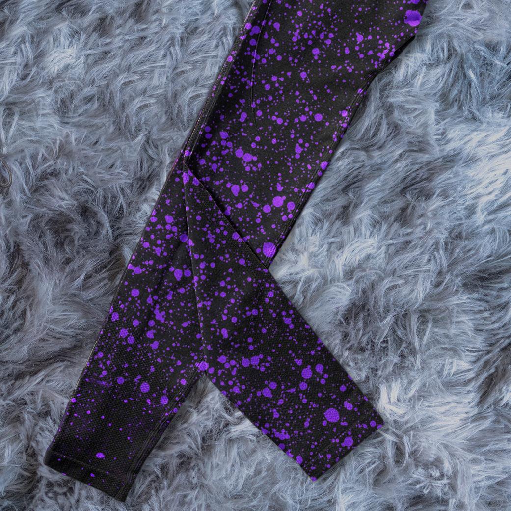 Skull Purple Rose Combo Long Sleeve Sweatshirt and Leggings - Wonder Skull