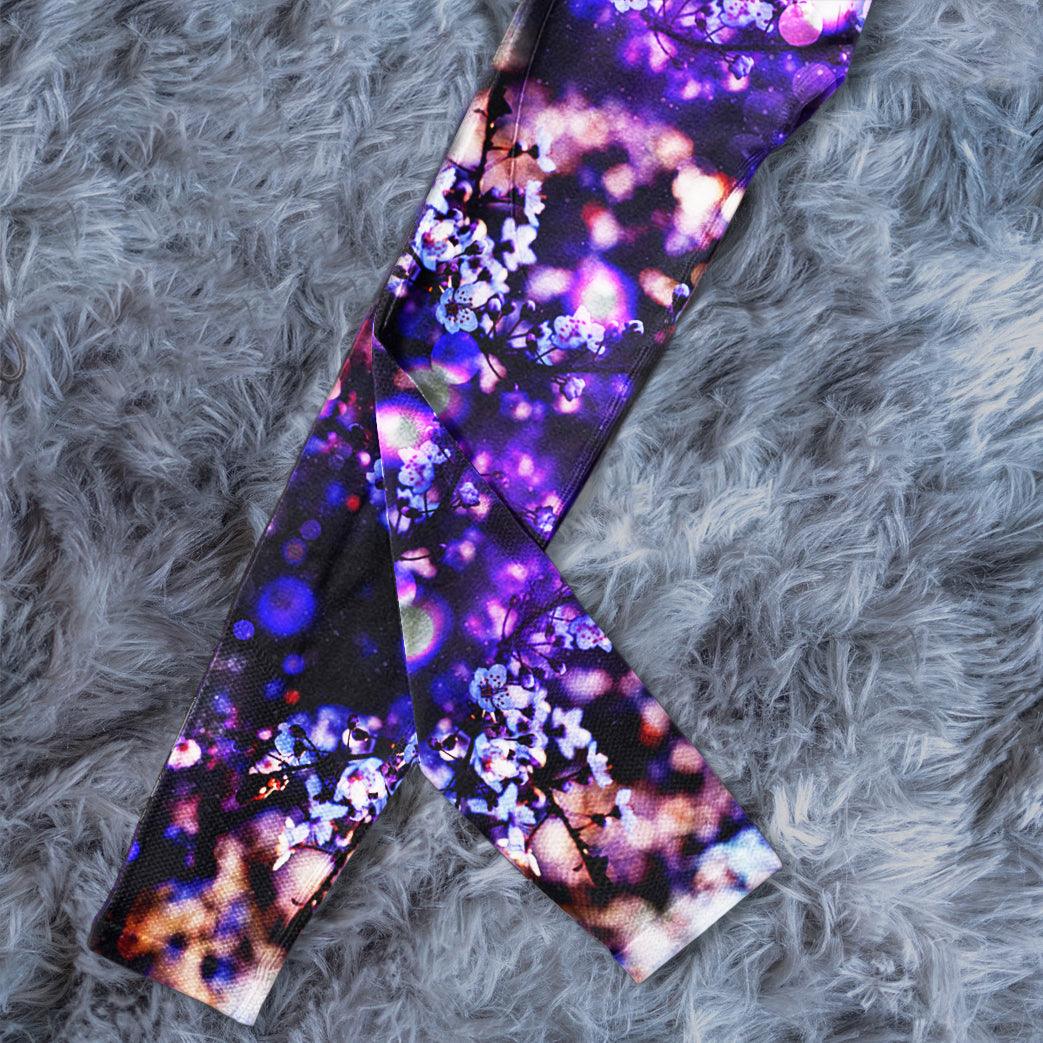 Skull Purple Butterfly Combo Long Sleeve Sweatshirt and Leggings - Wonder Skull