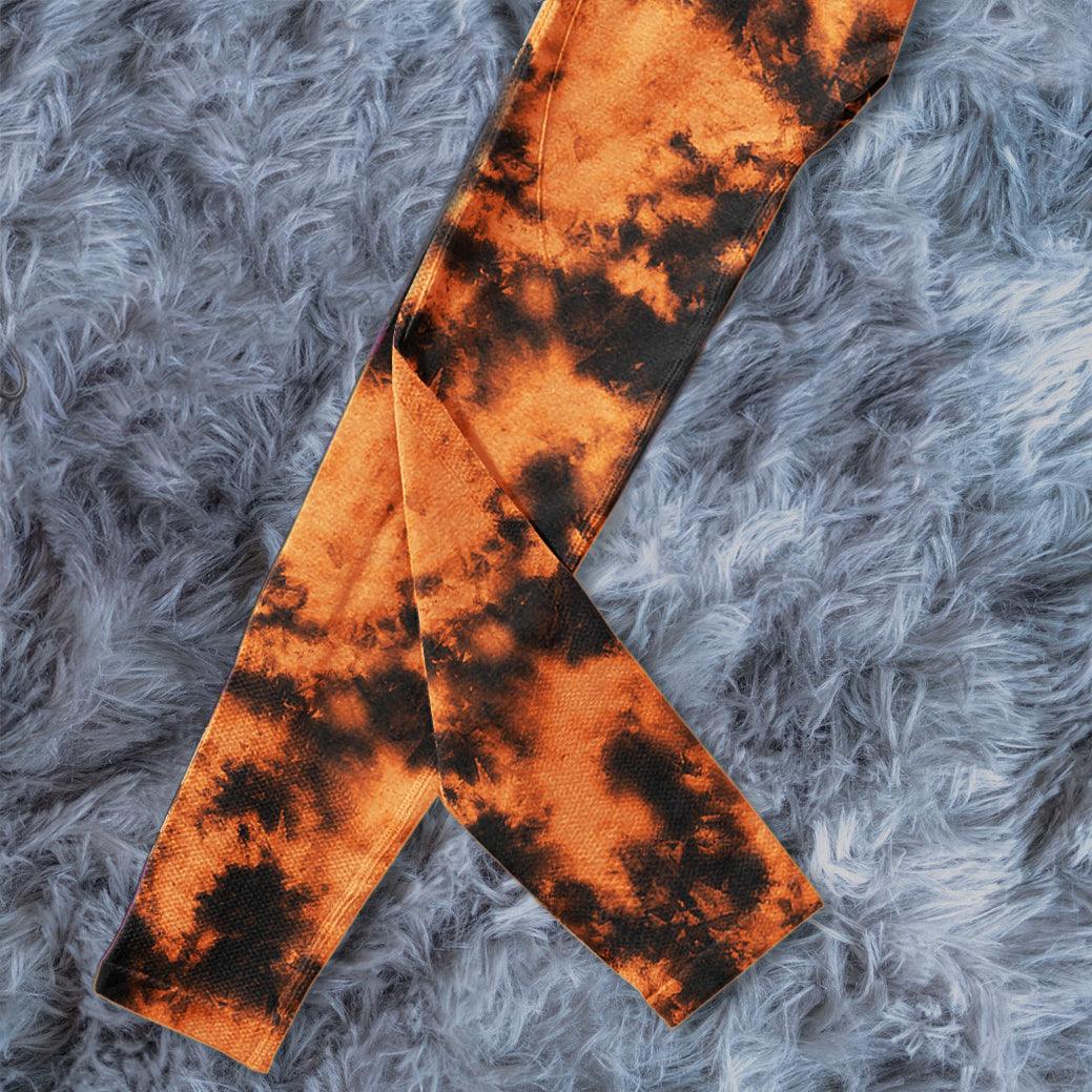 Skull Cloud Orange Combo Long Sleeve Sweatshirt and Leggings - Wonder Skull