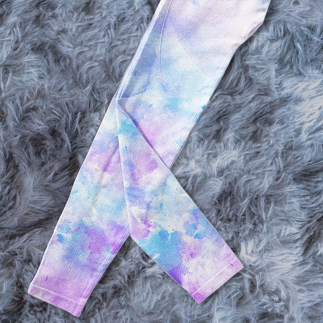 Skull Rose Watercolor Combo Long Sleeve Sweatshirt and Leggings - Wonder Skull