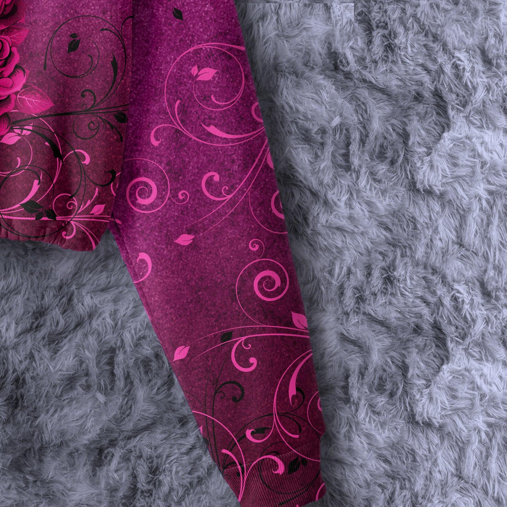 Skull Rose Gothic Combo Long Sleeve Sweatshirt and Leggings - Wonder Skull