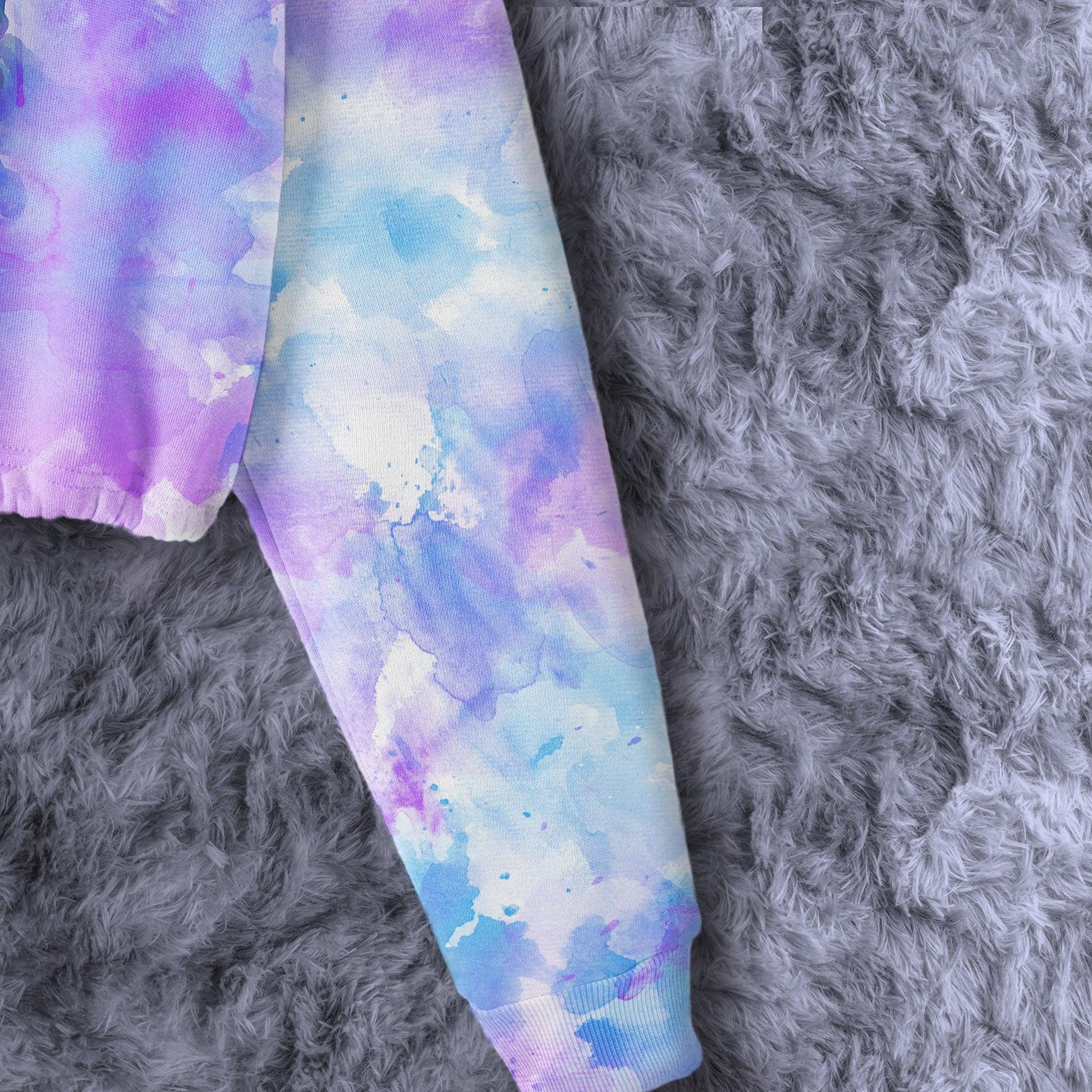 Skull Rose Watercolor Combo Long Sleeve Sweatshirt and Leggings - Wonder Skull