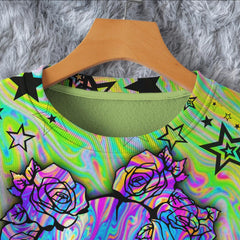 Skull RainBow Combo Long Sleeve Sweatshirt and Leggings - Wonder Skull