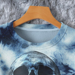 Skull Cloud Blue Combo Long Sleeve Sweatshirt and Leggings - Wonder Skull