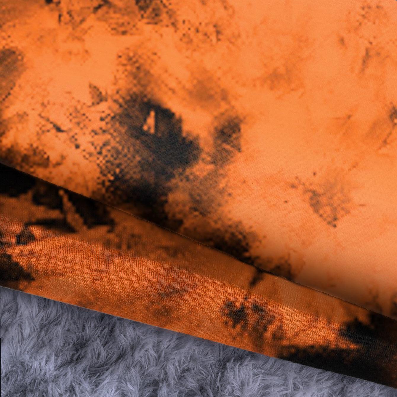 Skull Cloud Orange Combo Long Sleeve Sweatshirt and Leggings - Wonder Skull