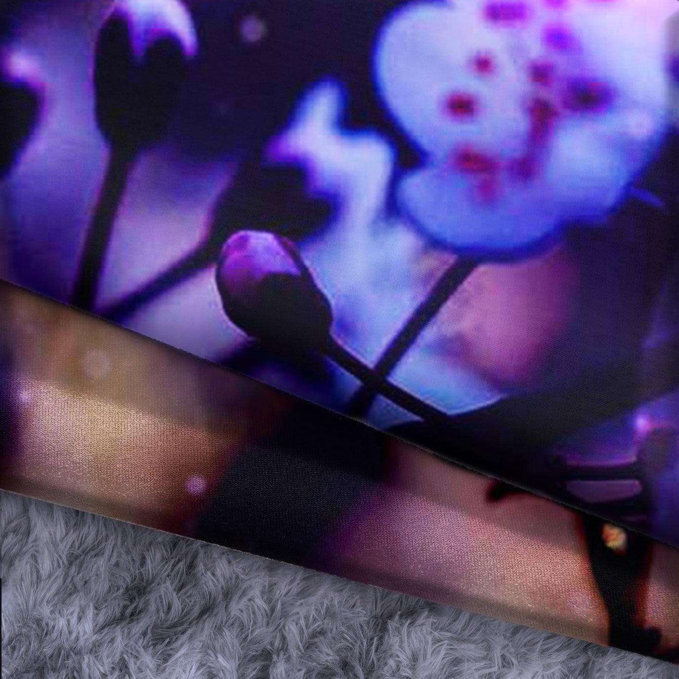 Skull Purple Butterfly Combo Long Sleeve Sweatshirt and Leggings - Wonder Skull