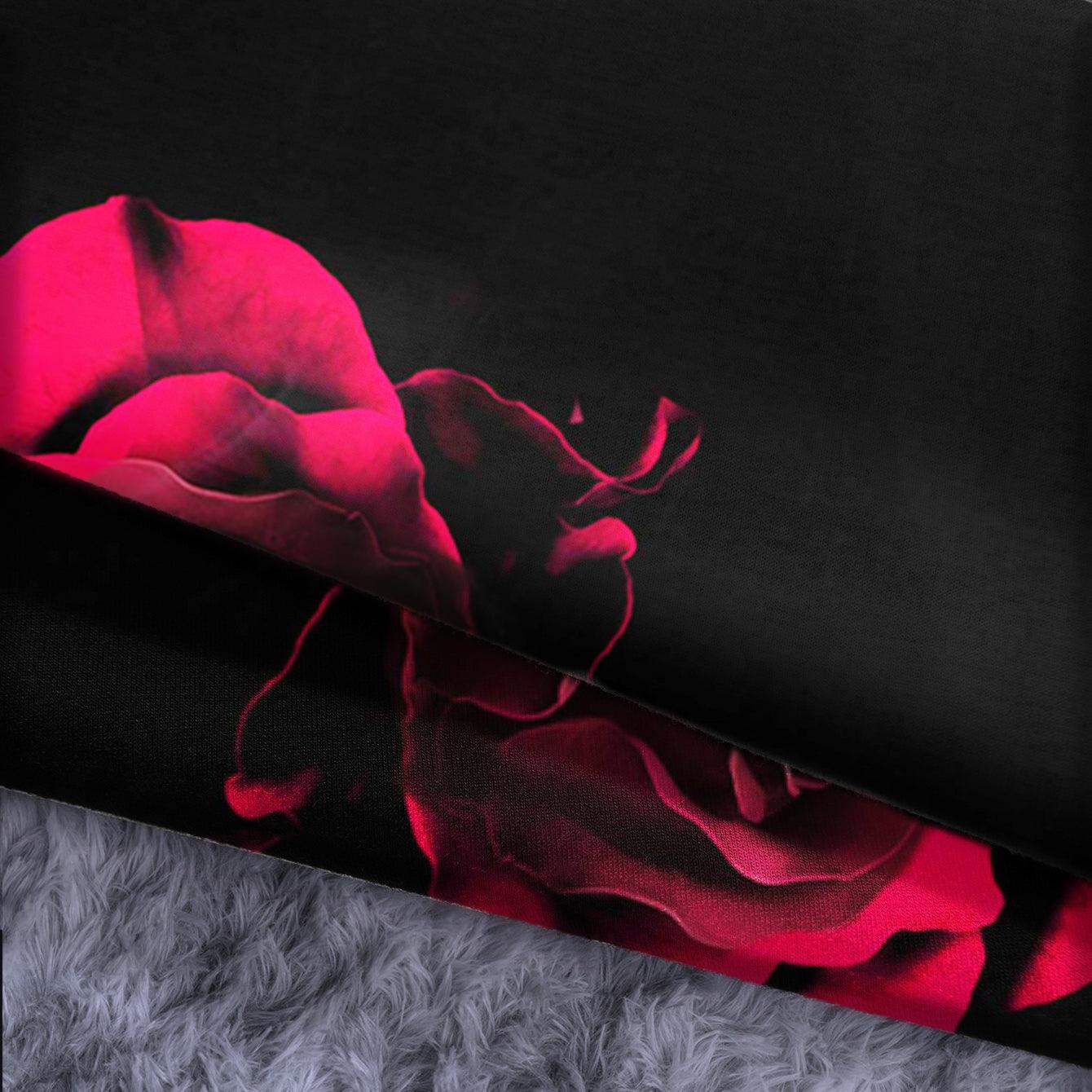 Skull Hand Rose Pattern Combo Long Sleeve Sweatshirt and Leggings - Wonder Skull