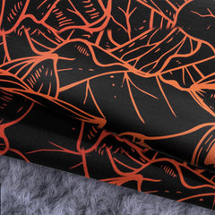 Skull Lotus Orange Combo Long Sleeve Sweatshirt and Leggings - Wonder Skull