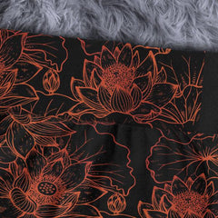 Skull Lotus Orange Combo Long Sleeve Sweatshirt and Leggings - Wonder Skull