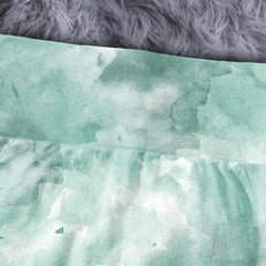 Skull Rose Watercolor Cyan Combo Long Sleeve Sweatshirt and Leggings - Wonder Skull