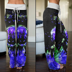 Little Nightmare Purple Pumpkins High-waisted Straight-leg Trousers - Wonder Skull