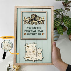 Mom - Customized Mothers Days Puzzle Sign - Wonder Skull