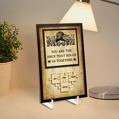 Mom Gift - Customized Mothers Days Puzzle Sign - Wonder Skull