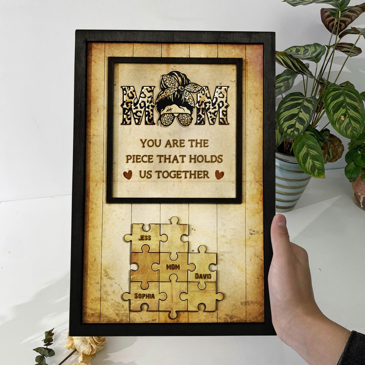 Mom Gift - Customized Mothers Days Puzzle Sign - Wonder Skull