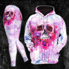 Paiting Color Skull Artwork Combo Hoodie and Leggings - Wonder Skull