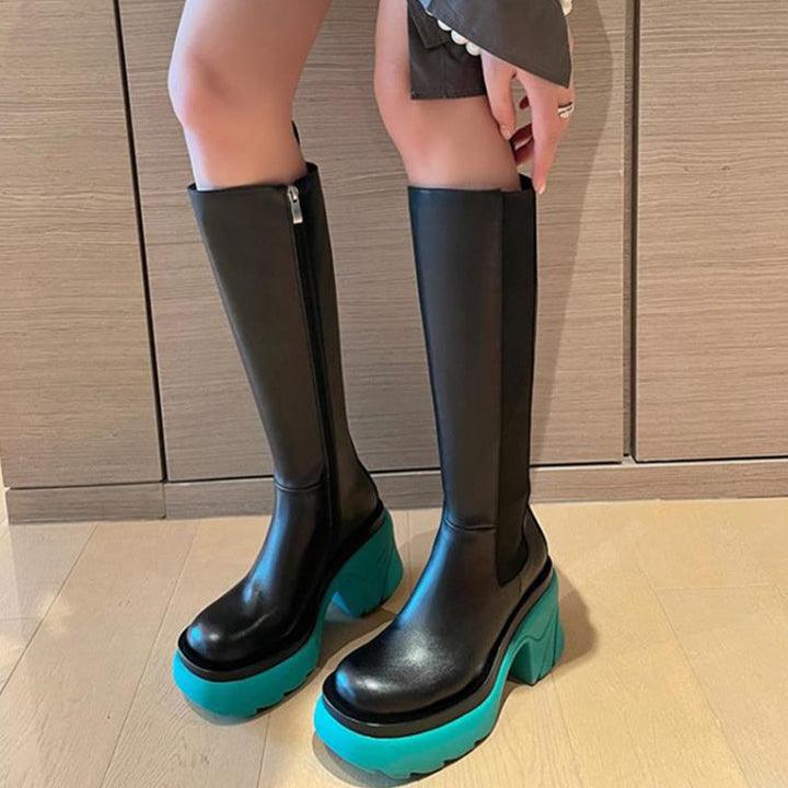 Punk Gothic Long Boots, Fashionable Botas Mujer Female - Wonder Skull