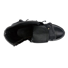 Punk Gothic Motorcycle Boots, Cool High Heel Shoes For Women - Wonder Skull