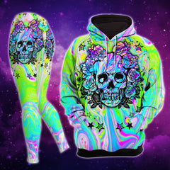 Rainbow Gothic Skull Combo Hoodie and Leggings - Wonder Skull