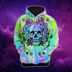Rainbow Gothic Skull Combo Hoodie and Leggings - Wonder Skull
