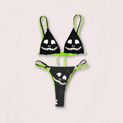 Swimsuit 2 Pcs Bikinis Halloween Skull for Summer - Wonder Skull