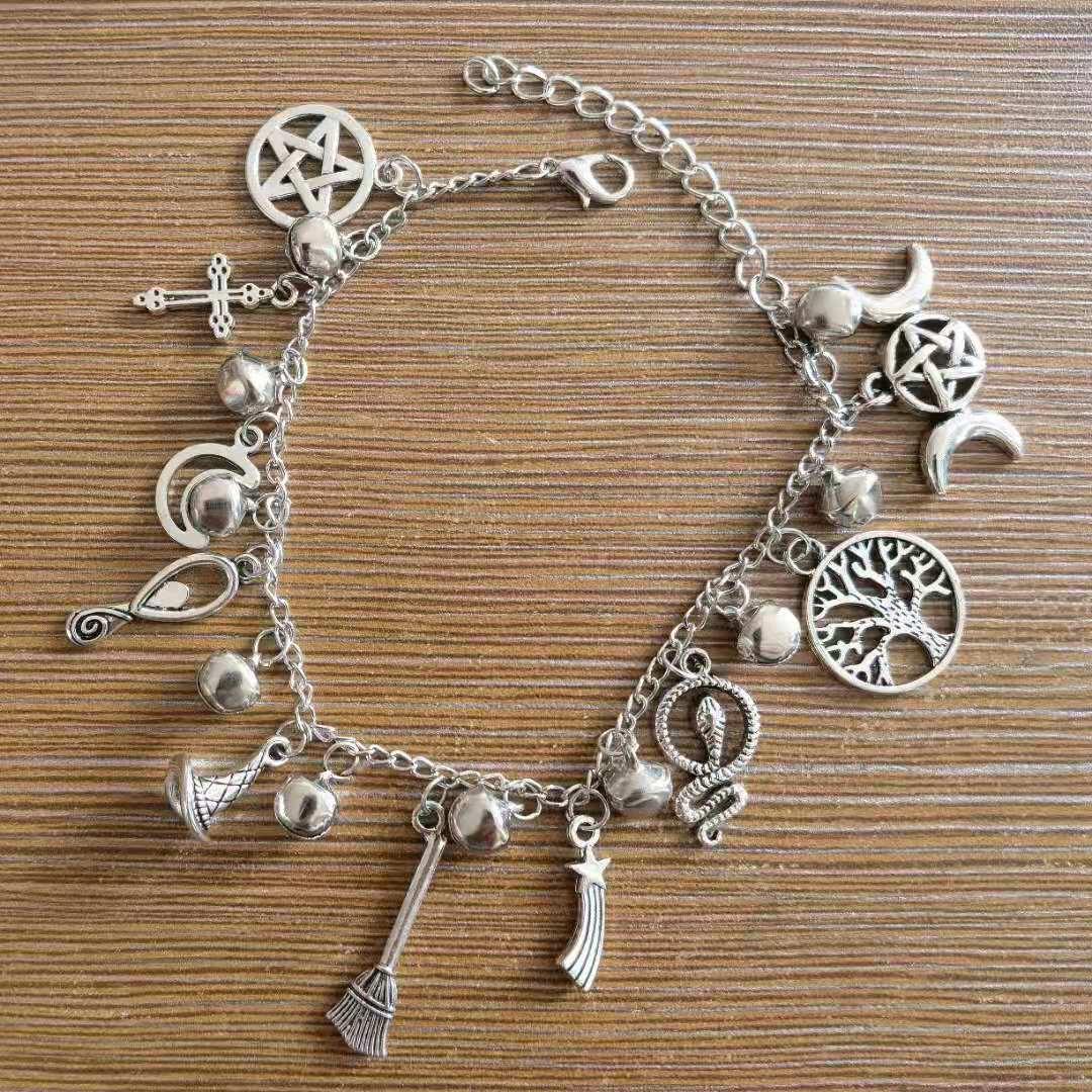 Witchy Gothic Anklet, Attractive Silver Accessories For Women - Wonder Skull