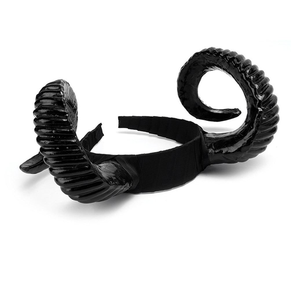 Satanic Gothic Goat Horn Headband, Interesting Halloween Costume For Women - Wonder Skull